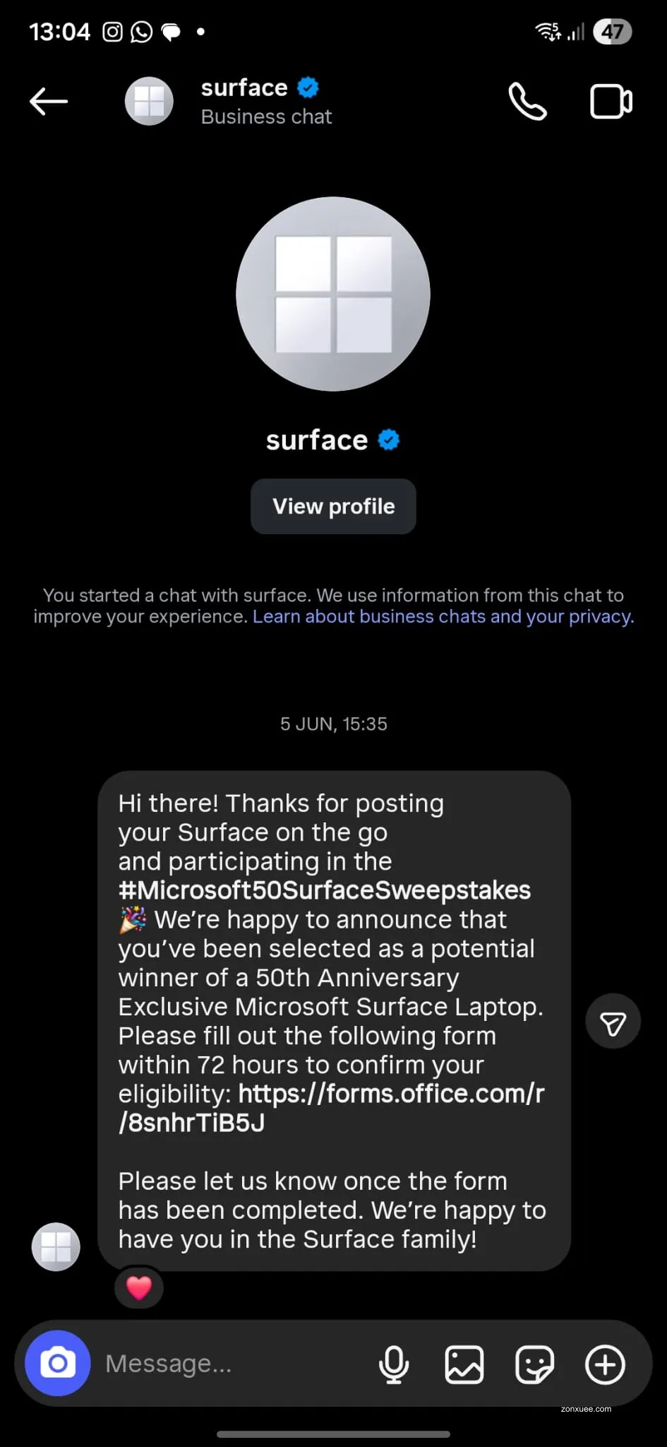 全球仅 50 台:一台 50 周年纪念版微软 Surface Laptop 7 笔记本送修后丢失