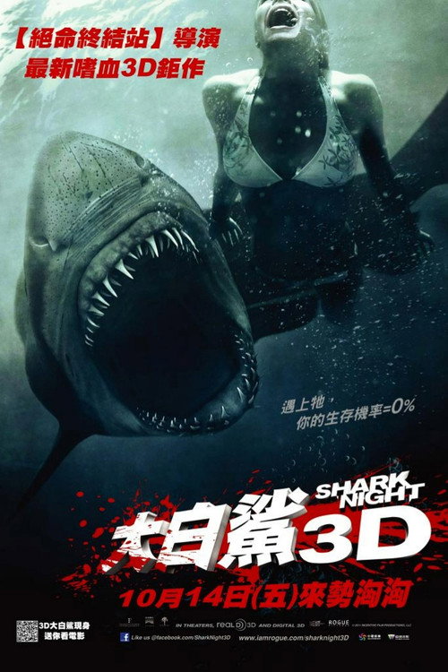 鲨鱼惊魂夜 海报